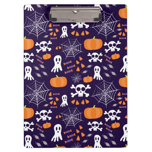 おもしろいハロウィーンパターン クリップボード (正面)