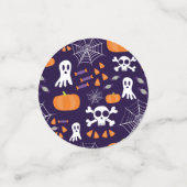 おもしろいハロウィーンパターン コンフェッティ (スモール正面)