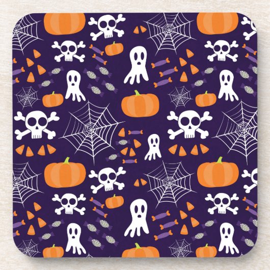 おもしろいハロウィーンパターン コースター (正面)
