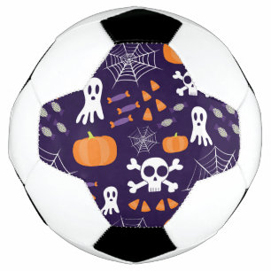 おもしろいハロウィーンパターン サッカーボール