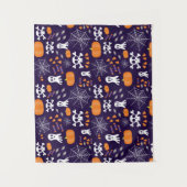 おもしろいハロウィーンパターン タペストリー (正面)