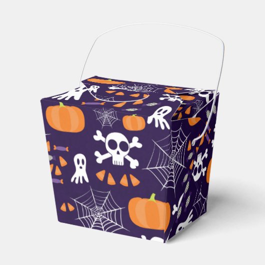 おもしろいハロウィーンパターン フェイバーボックス (正面サイド)