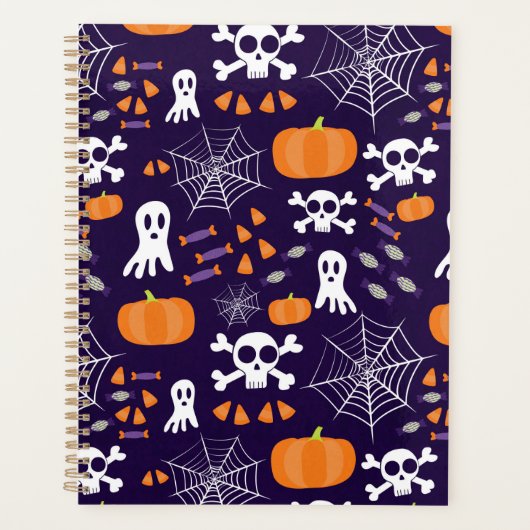 おもしろいハロウィーンパターン プランナー手帳 (正面)