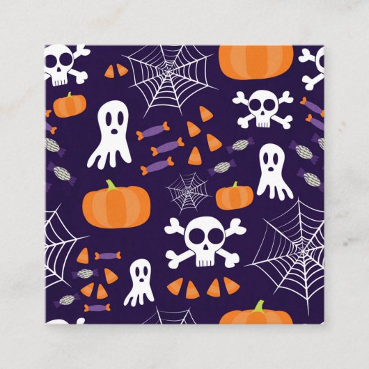 おもしろいハロウィーンパターン 割引カード (正面)