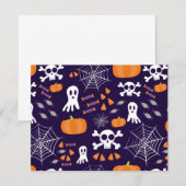 おもしろいハロウィーンパターン 招待状 (正面/裏面)