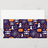 おもしろいハロウィーンパターン 招待状 (正面/裏面)
