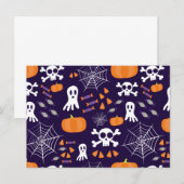おもしろいハロウィーンパターン 招待状 (正面/裏面)