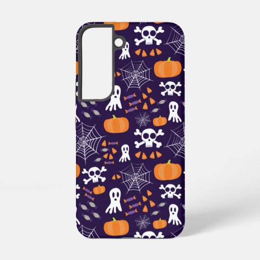 おもしろいハロウィーンパターン SAMSUNG GALAXYケース (裏面)