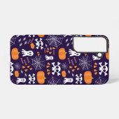 おもしろいハロウィーンパターン SAMSUNG GALAXYケース (裏面横)