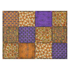 おもしろいハロウィーンパッチワーク画像 テーブルクロス