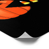 おもしろいハロウィーンパンプキ食べンのキャンディコーン ポスター (角)