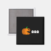 おもしろいハロウィーンパンプキ食べ物ン幽霊 マグネット (正面/裏面)