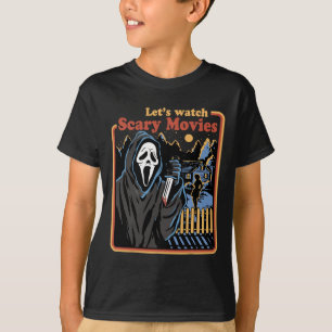 おもしろいハロウィーンレッツホラー映画幽霊 Tシャツ