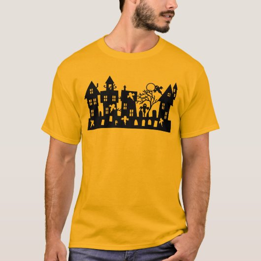 おもしろいハロウィーンヴィレ不気味ッジ Tシャツ (正面)