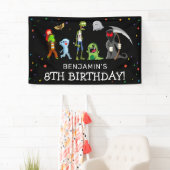 おもしろいハロウィーン子供の誕生日パーティー 横断幕 (インサイチュ)