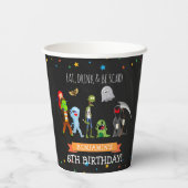 おもしろいハロウィーン子供の誕生日パーティー 紙コップ (裏面)