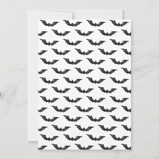 おもしろいハロウィーン引っ越し祝いパーティーパーティーブルーフロントドア 案内状 (裏面)