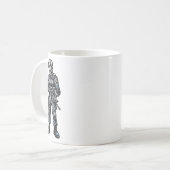 おもしろいハロウィーン戦術的ゾンビ不気味な警察署 コーヒーマグカップ (正面左)