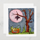 おもしろいハロウィーン用グリーティングカード シーズンカード (正面/裏面)