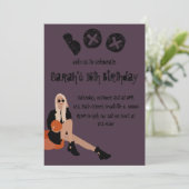 おもしろいハロウィーン誕生日招待状 招待状 (スタンド正面)