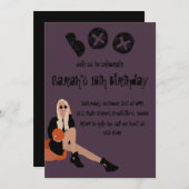 おもしろいハロウィーン誕生日招待状 招待状 (正面/裏面)