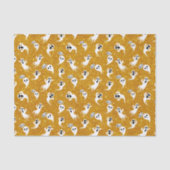 おもしろいハロウィーン金ゴールドグリッター幽霊たち 薄葉紙 (正面)