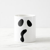 おもしろいハロウィーン顔幽霊怖いパーティー コーヒーマグカップ (中央)