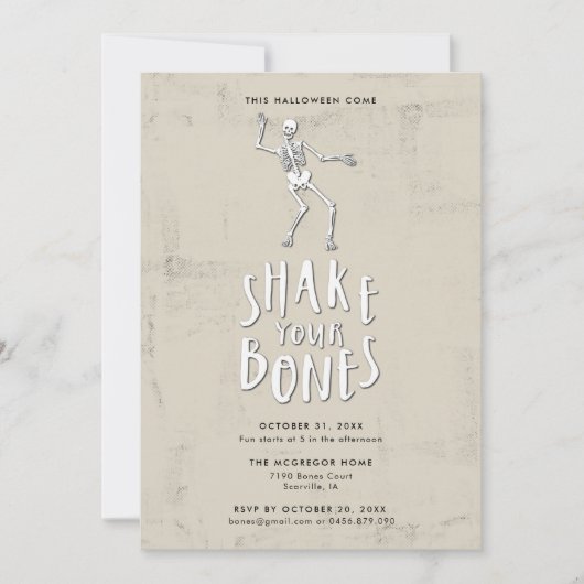 おもしろいハローウィンパーティ 招待状 (正面)