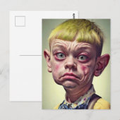 「おもしろいハンサム君」 ポストカード (正面/裏面)