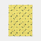 おもしろいハンドがサンシャインを引き、黄色の上に黒い足を乗せる フリースブランケット (正面)