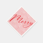 おもしろいハンドドロッモダンドメリークリスマスホリデー スタンダードカクテルナプキン (角)