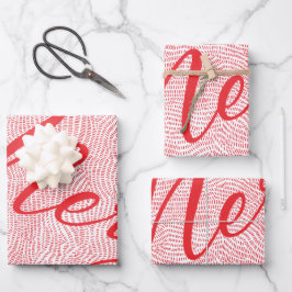 おもしろいハンドドロッモダンドメリークリスマスホリデー ラッピングペーパーシート