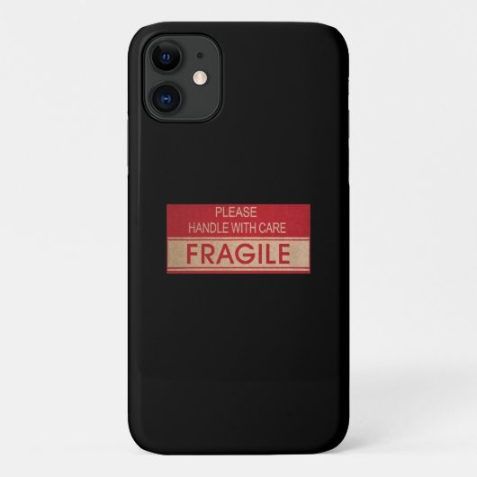 おもしろいハンドル気には壊れやすい Case-Mate iPhoneケース (裏面)