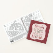 おもしろいハンドレターダスティピンクファミリーレシピ ノートブック (内部)