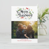 おもしろいハンドレターメリークリスマスフォト シーズンカード (スタンド正面)