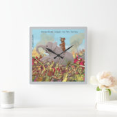 おもしろいハンニバル征服者の壁時計 スクエア壁時計 (ホーム)