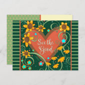 おもしろいハートは良い引用文を見る ポストカード (正面/裏面)