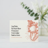 おもしろいハートイラストレーション ポストカード (スタンド正面)