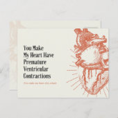 おもしろいハートイラストレーション ポストカード (正面/裏面)