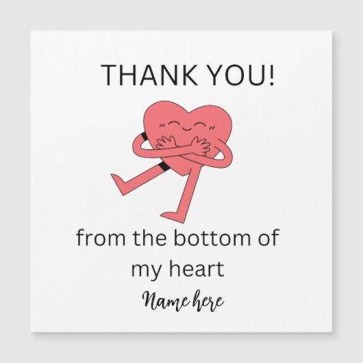 おもしろいハートサンキューカード結婚感謝していのカード (正面)