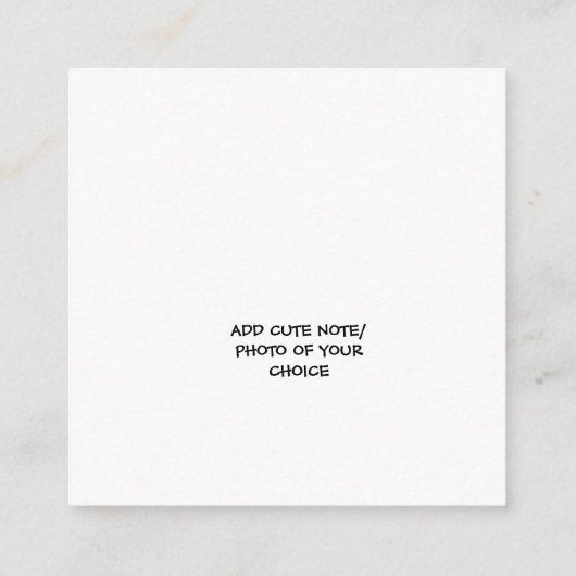 おもしろいハートサンキューカード結婚感謝していのカード エンクロージャーカード (裏面)