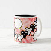 おもしろいハートセット ツートーンマグカップ (正面右)