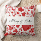 おもしろいハートパターンVII +名前とアイディア クッション (ブランケット)