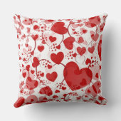 おもしろいハートパターンVII +名前とアイディア クッション (裏面)