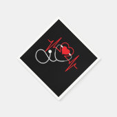 おもしろいハートビートナース看護医療 スタンダードカクテルナプキン (角)