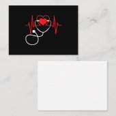 おもしろいハートビートナース看護医療 ノートカード (正面/裏面)