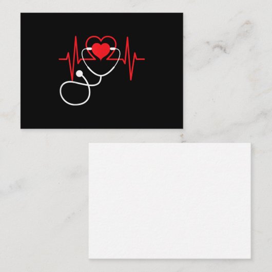 おもしろいハートビートナース看護医療 ノートカード (正面/裏面)