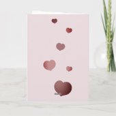 おもしろいハート予測できなビートバレンタインのグリーティングカード サンキューカード (裏面)