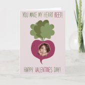 おもしろいハート予測できなビートバレンタインのグリーティングカード サンキューカード (正面)