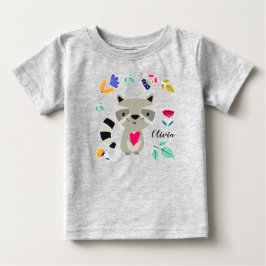 おもしろいハート名前をカスタムする ベビーTシャツ